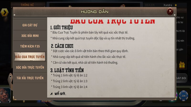 Hướng dẫn chơi Bầu Cua B52CLUB