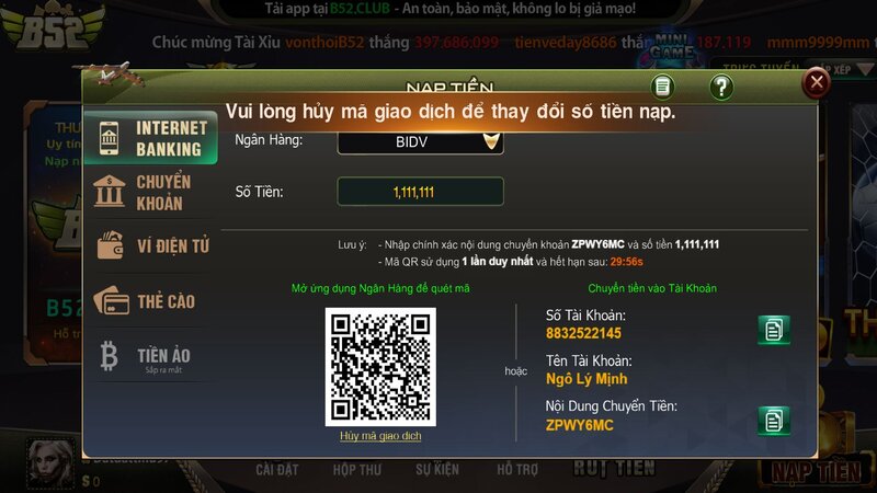 Hướng dẫn nạp tiền bằng Code Pay