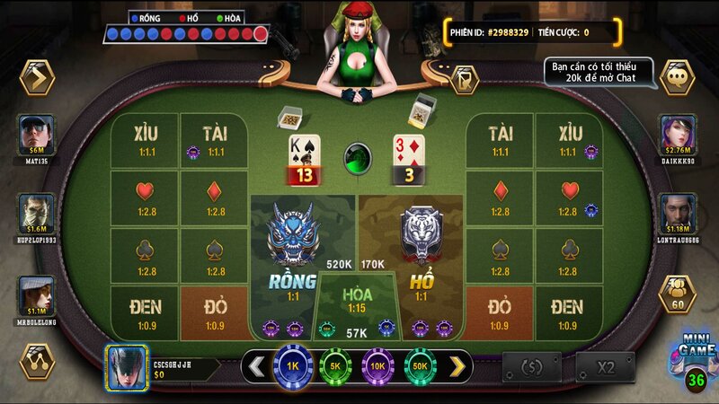 Game Rồng Hổ tại B52 CLUB